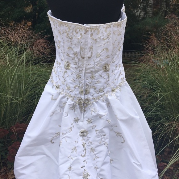 Taffeta Strapless Wedding/Gown, Beads & Embroidery NWT - Picture 3 of 10